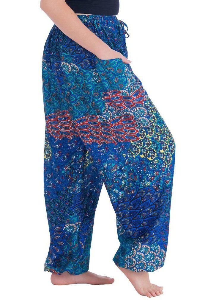 Colorful Harem Pants with Drawstring - Lannaclothesdesign Shop