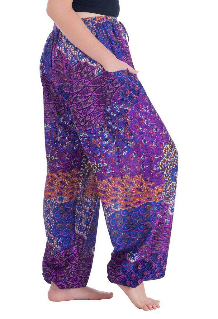 Colorful Harem Pants with Drawstring - Lannaclothesdesign Shop