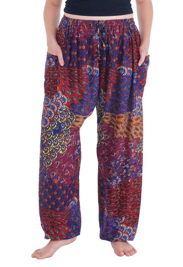 Colorful Harem Pants with Drawstring - Lannaclothesdesign Shop