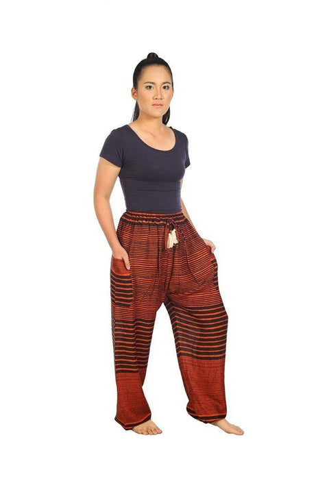 Drawstring Pants Striped Print-Drawstring-Lannaclothesdesign Shop-Lannaclothesdesign Shop