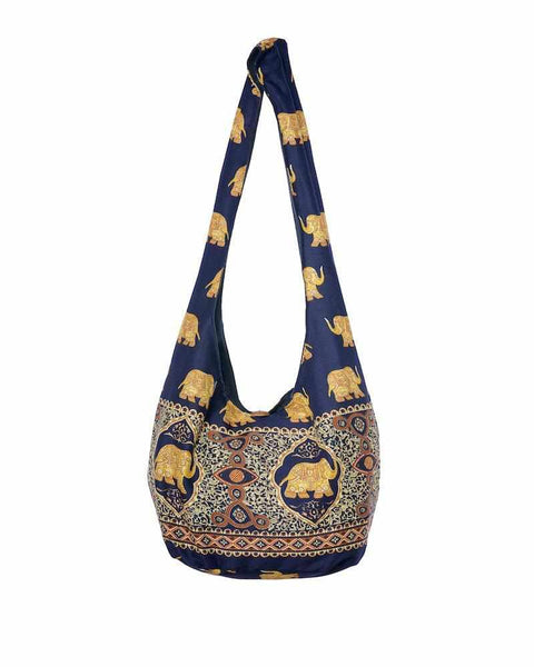 Elephant Crossbody Bag Dark Blue-Bags-Lannaclothesdesign Shop-Lannaclothesdesign Shop