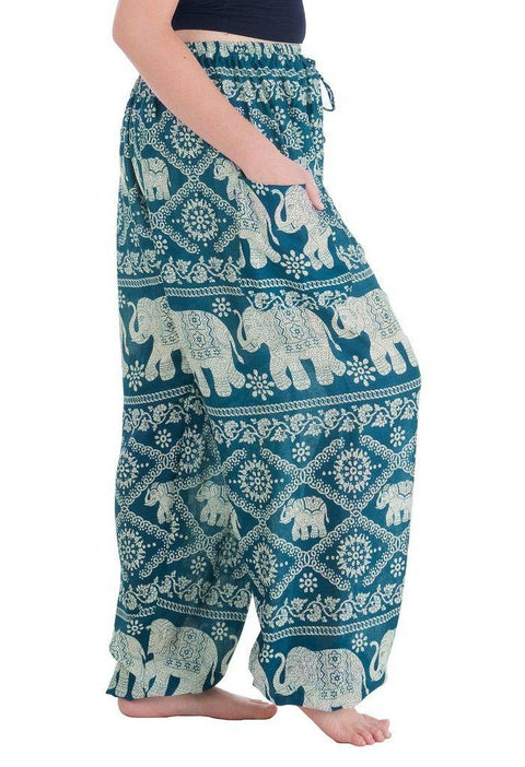 Elephant Harem Pants-Drawstring-Lannaclothesdesign Shop-Lannaclothesdesign Shop