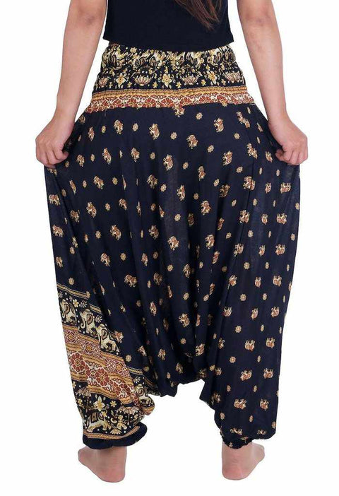 Elephant Harem Pants-Harem Jumpsuit-Lannaclothesdesign Shop-Lannaclothesdesign Shop