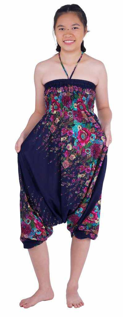 Floral Harem Pants-Harem Jumpsuit-Lannaclothesdesign Shop-Lannaclothesdesign Shop