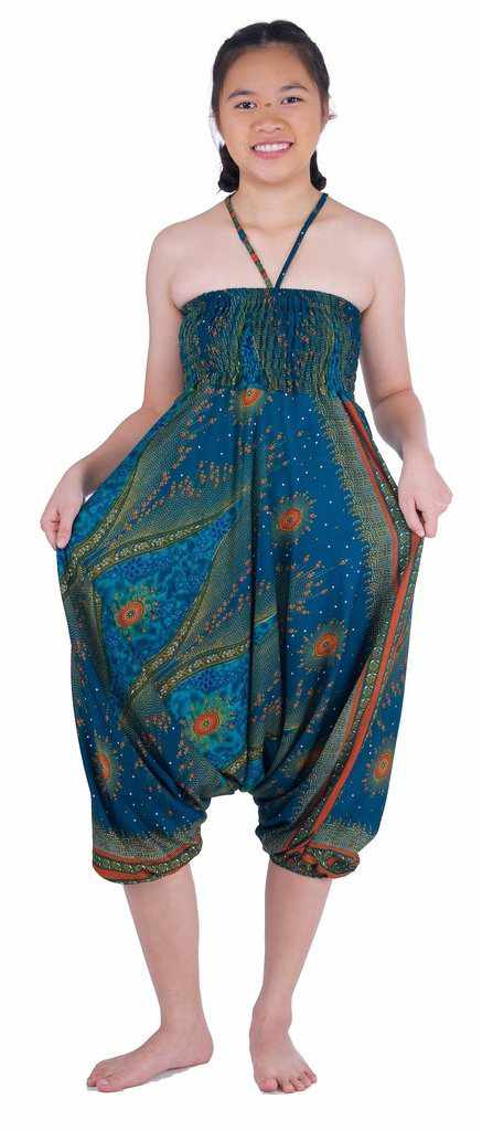 Flower Eye Harem Pants-Harem Jumpsuit-Lannaclothesdesign Shop-Lannaclothesdesign Shop