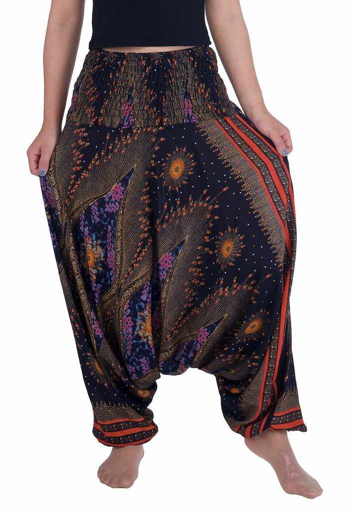 Flower Eye Harem Pants - Lannaclothesdesign Shop