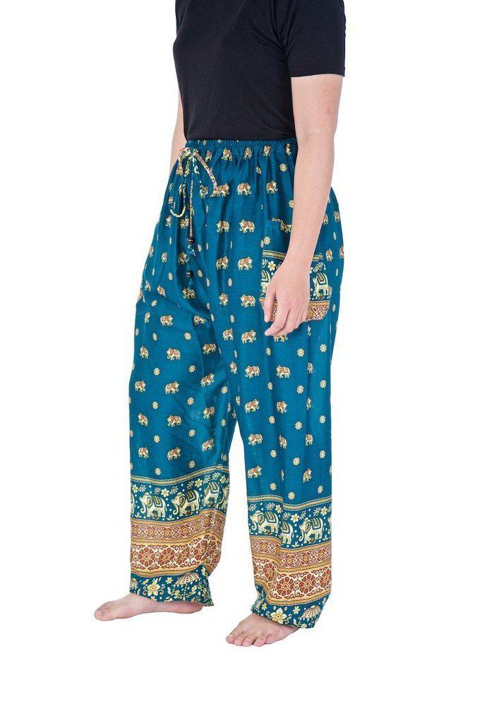 Small Gold Elephant Drawstring Pants - Lannaclothesdesign Shop