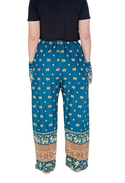 Flowy Elephant Drawstring Pants-Drawstring-Lannaclothesdesign Shop-Lannaclothesdesign Shop