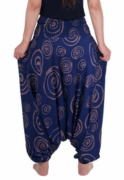 Harem Pants Circle Print-Harem Jumpsuit-Lannaclothesdesign Shop-Lannaclothesdesign Shop