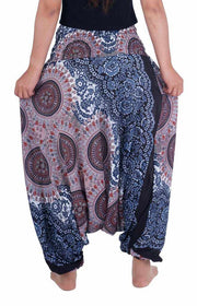 Harem Pants Mandala Print-Harem Jumpsuit-Lannaclothesdesign Shop-Lannaclothesdesign Shop
