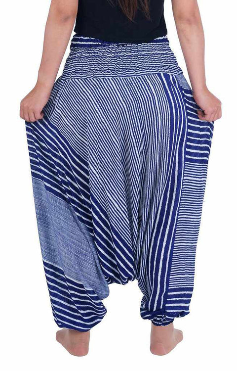 Harem Pants Striped Design-Harem Jumpsuit-Lannaclothesdesign Shop-Lannaclothesdesign Shop