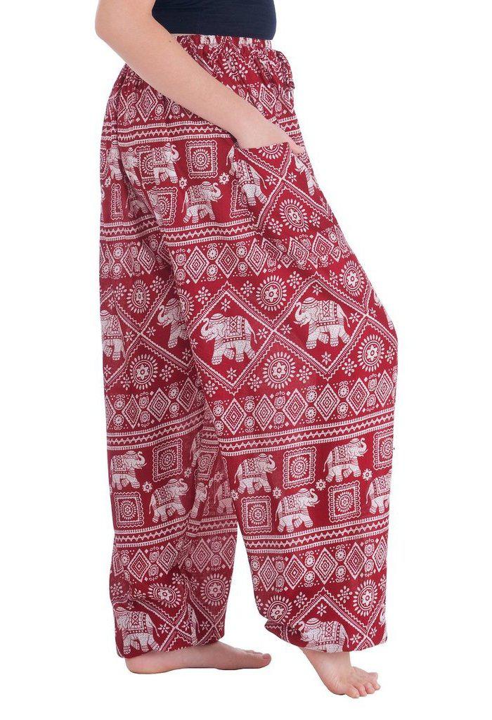 Harem Pants with Elephant Print - Lannaclothesdesign Shop