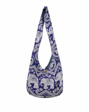 Hippie Sling Crossbody Bag Dark Blue-Bags-Lannaclothesdesign Shop-Lannaclothesdesign Shop