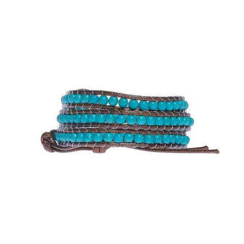 Leather 5 Wrap Bracelet-Bracelet-Lannaclothesdesign Shop-Lannaclothesdesign Shop