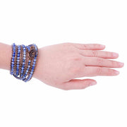 Leather 5 Wrap Bracelet-Bracelet-Lannaclothesdesign Shop-Lannaclothesdesign Shop