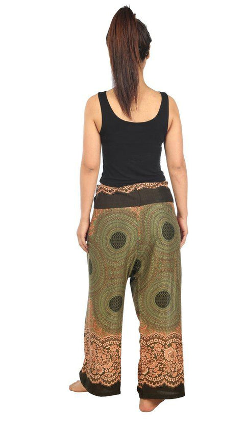 Mandala Fisherman Yoga Pants-Fisherman-Lannaclothesdesign Shop-Lannaclothesdesign Shop