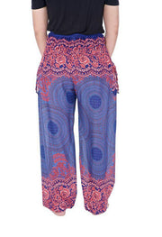 Mandala Harem Pants-Smocked-Lannaclothesdesign Shop-Lannaclothesdesign Shop