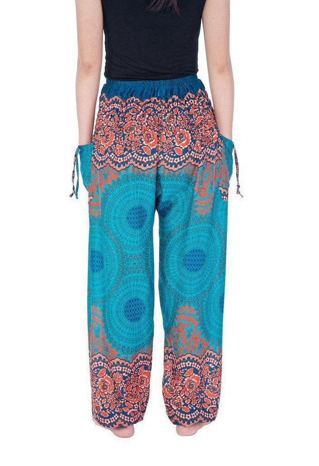 Mandala Harem Pants-Smocked-Lannaclothesdesign Shop-Lannaclothesdesign Shop