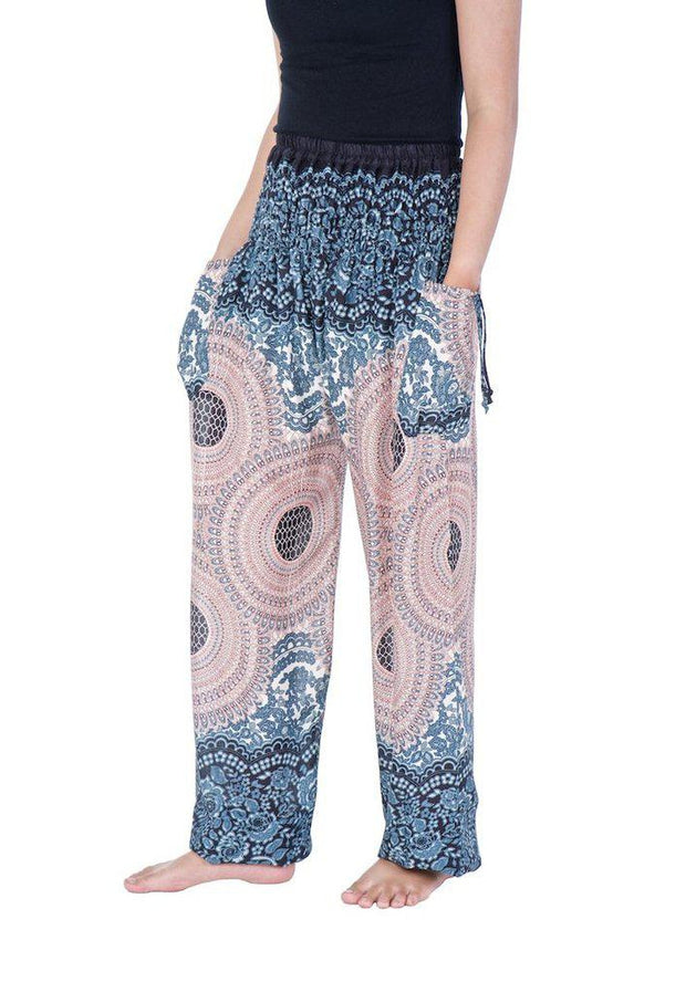 Mandala Harem Pants-Smocked-Lannaclothesdesign Shop-Lannaclothesdesign Shop