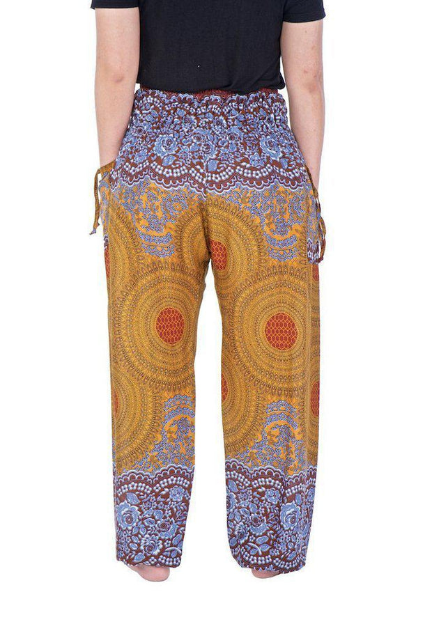 Mandala Harem Pants-Smocked-Lannaclothesdesign Shop-Lannaclothesdesign Shop