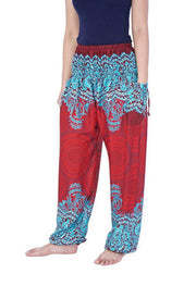 Mandala Harem Pants-Smocked-Lannaclothesdesign Shop-Lannaclothesdesign Shop