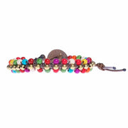 Multi Color Beads and Brass Bells Boho Bracelet-Bracelet-Lannaclothesdesign Shop-Lannaclothesdesign Shop