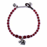 Red Agate Beads and Silver Bells Bracelet-Bracelet-Lannaclothesdesign Shop-Lannaclothesdesign Shop