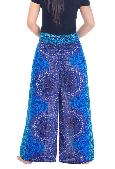 Rose Circle Wide Leg Pants-Wide Leg-Lannaclothesdesign Shop-Lannaclothesdesign Shop