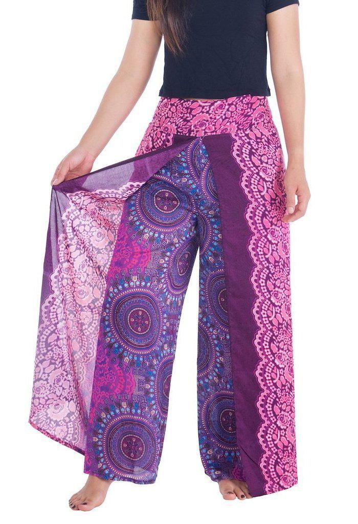 Rose Circle Wide Leg Pants - Lannaclothesdesign Shop