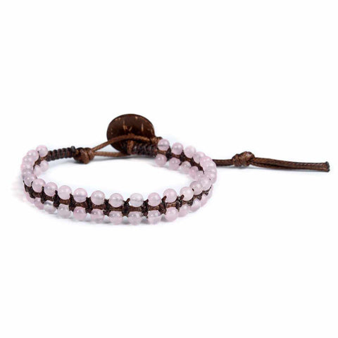 Rose Pink Boho Bracelet-Bracelet-Lannaclothesdesign Shop-Lannaclothesdesign Shop