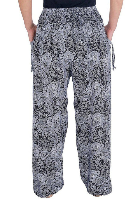 Sea Horse Harem Trousers-Smocked-Lannaclothesdesign Shop-Lannaclothesdesign Shop