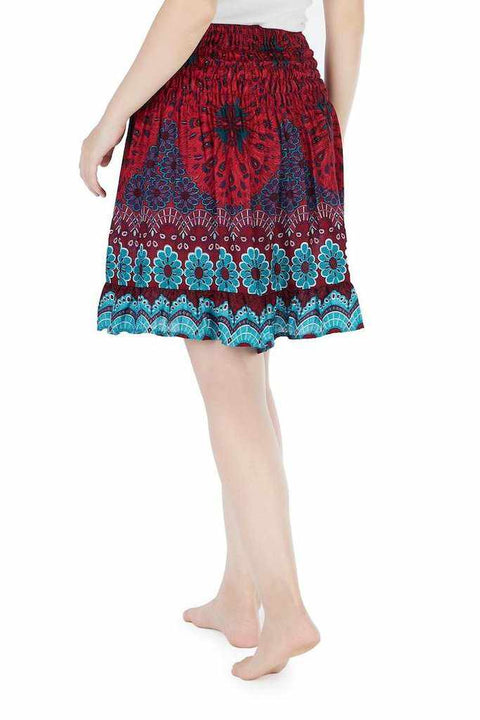 Amazon.com: Women Summer Casual Skirts Boho Floral Ruffle High Waist Frill  Trim Mini Skirt A Line Flared Skater Short Skirt Beige : Sports & Outdoors