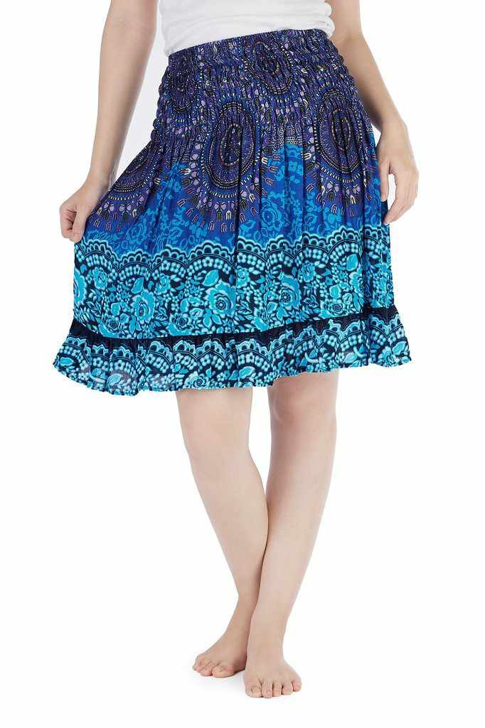 Short Mandala Boho Skirt - Lannaclothesdesign Shop