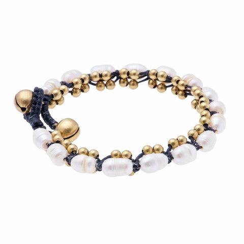 Simulated Pearl Bracelet-Bracelet-Lannaclothesdesign Shop-White-Lannaclothesdesign Shop