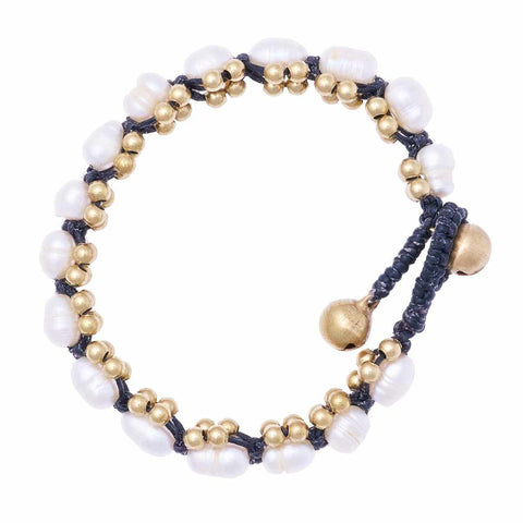 Simulated Pearl Bracelet-Bracelet-Lannaclothesdesign Shop-White-Lannaclothesdesign Shop