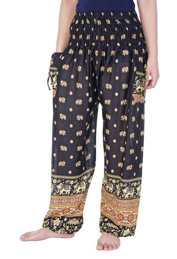 Small Elephant Harem Pants-Smocked-Lannaclothesdesign Shop-Lannaclothesdesign Shop