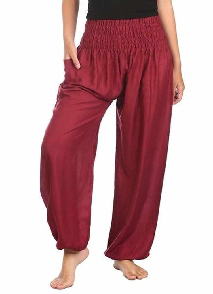 Solid Harem Pants | Womens Boho Pants One Color | Pants with Pockets ...