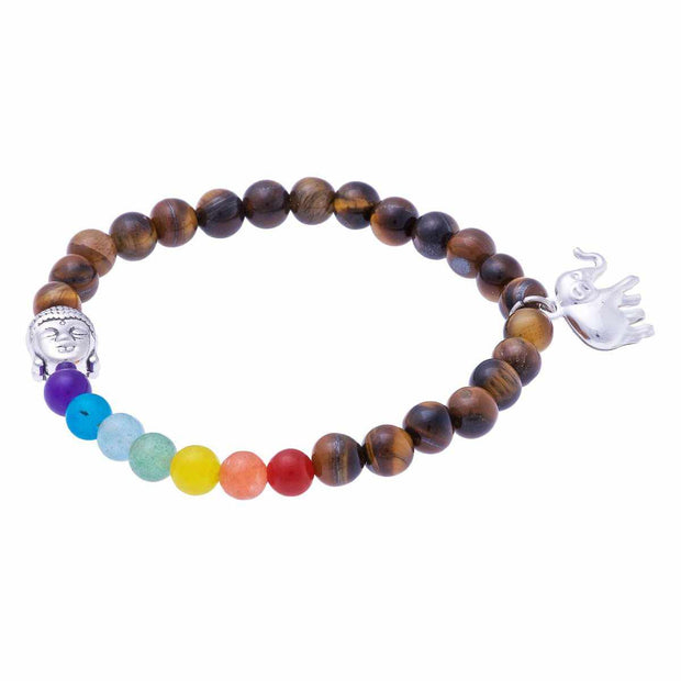 Stretchy Buddha and Elephant Bracelet-Bracelet-Lannaclothesdesign Shop-Lannaclothesdesign Shop