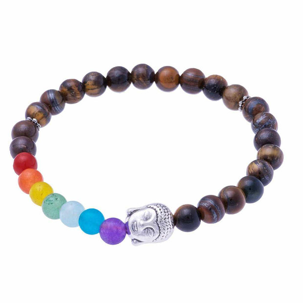 Stretchy Buddha Head Bracelet-Bracelet-Lannaclothesdesign Shop-Brown-Lannaclothesdesign Shop