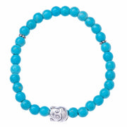 Stretchy Buddha Head Bracelet-Bracelet-Lannaclothesdesign Shop-Turquoise-Lannaclothesdesign Shop