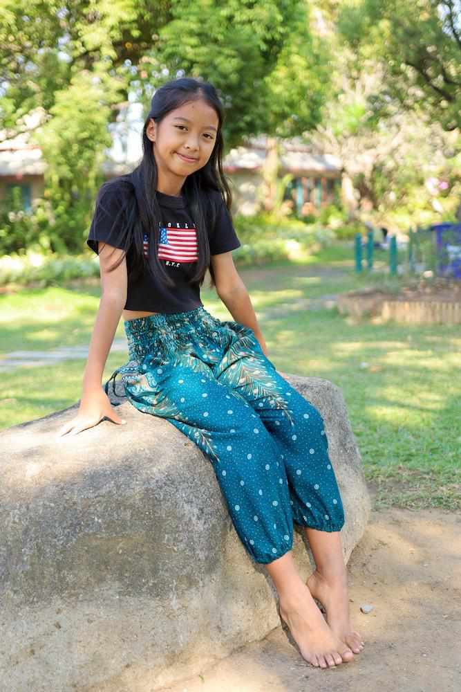 KIDS PEACOCK HAREM PANTS Lannaclothesdesign Shop