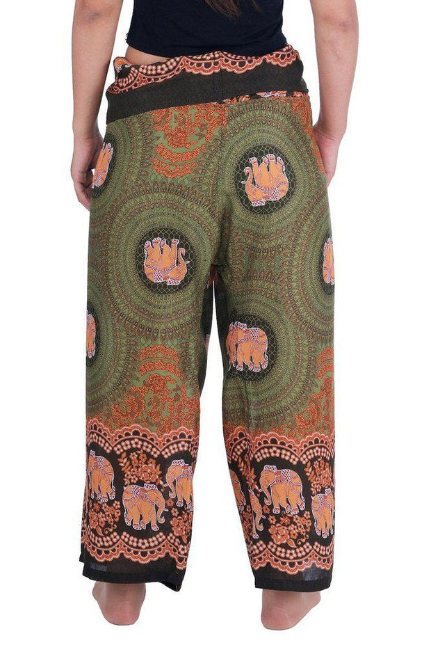 Thai Fisherman Pants Elephant Print-Fisherman-Lannaclothesdesign Shop-Lannaclothesdesign Shop