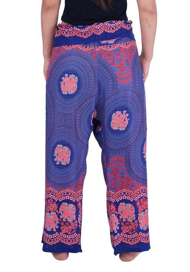 Thai Fisherman Pants Elephant Print-Fisherman-Lannaclothesdesign Shop-Lannaclothesdesign Shop