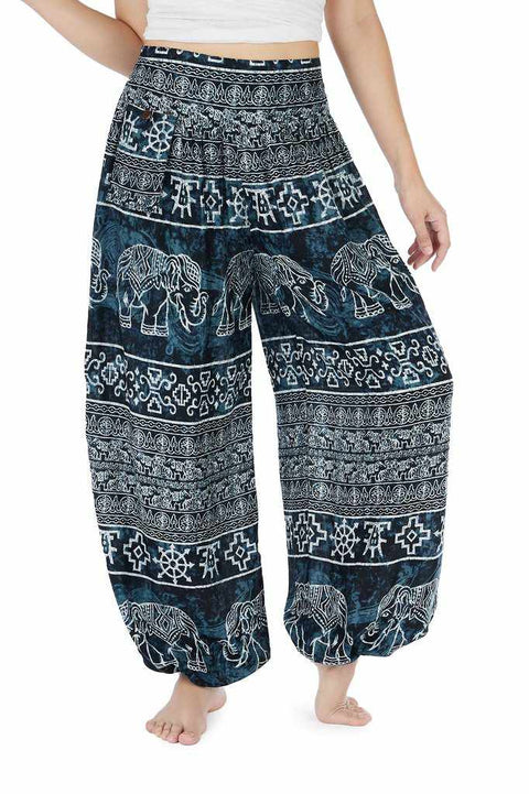 Women black Hippie Trousers-Jenny Pants-Lannaclothesdesign Shop-Lannaclothesdesign Shop