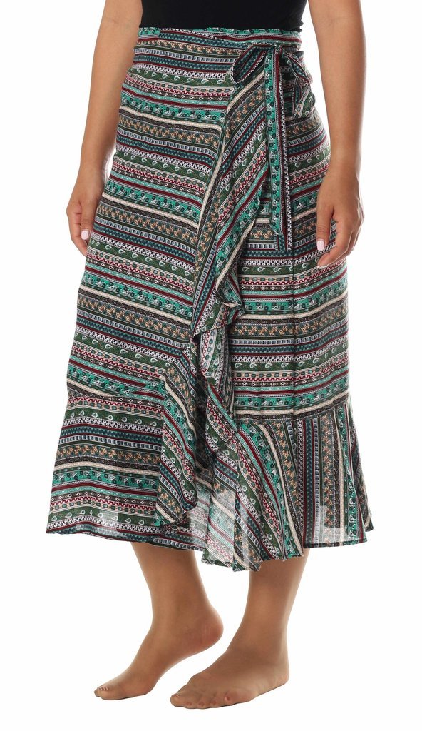 WOMENS BOHO WRAP SKIRT - Lannaclothesdesign Shop
