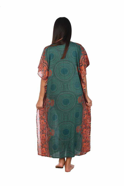 Women's Long Kaftan-Dress-Lannaclothesdesign Shop-Lannaclothesdesign Shop