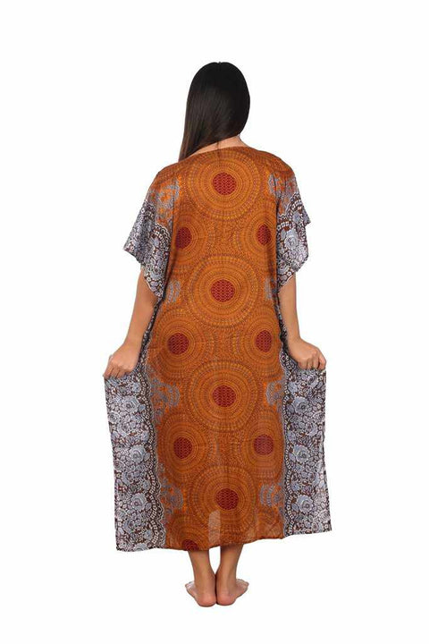 Women's Long Kaftan-Dress-Lannaclothesdesign Shop-Lannaclothesdesign Shop