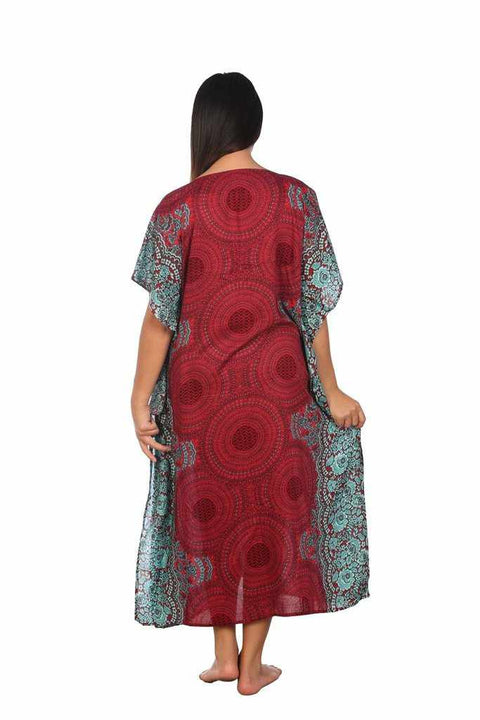 Women's Long Kaftan-Dress-Lannaclothesdesign Shop-Lannaclothesdesign Shop